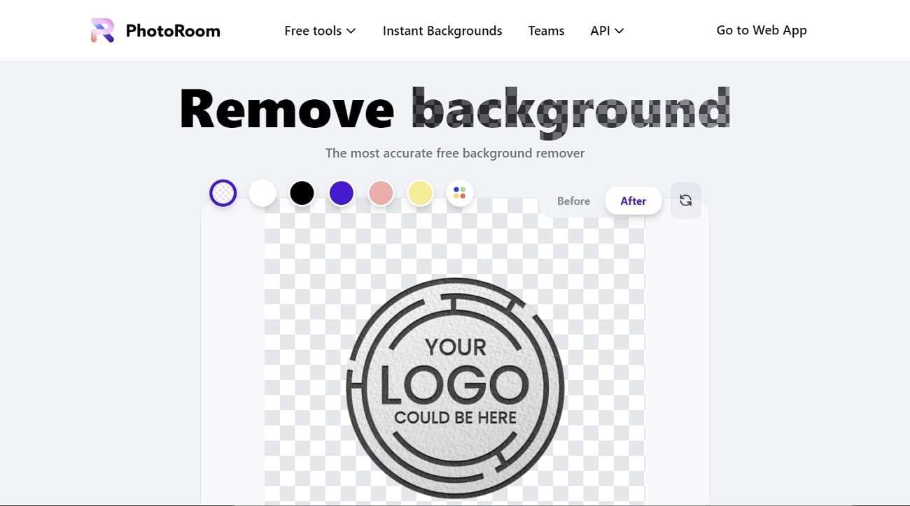 photoroom logo background remover